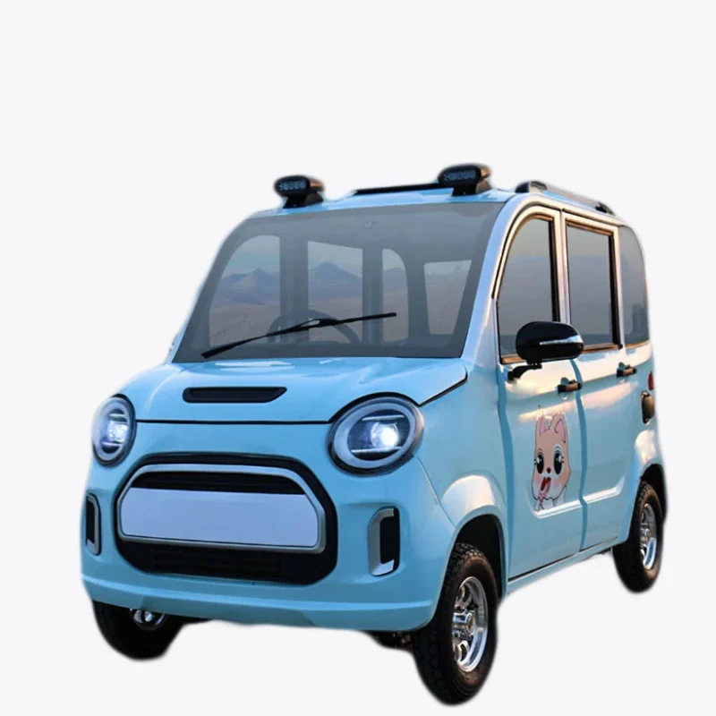 Cute 4-Seater Electric Car Mini  Closed Cabin Electric Vehicle