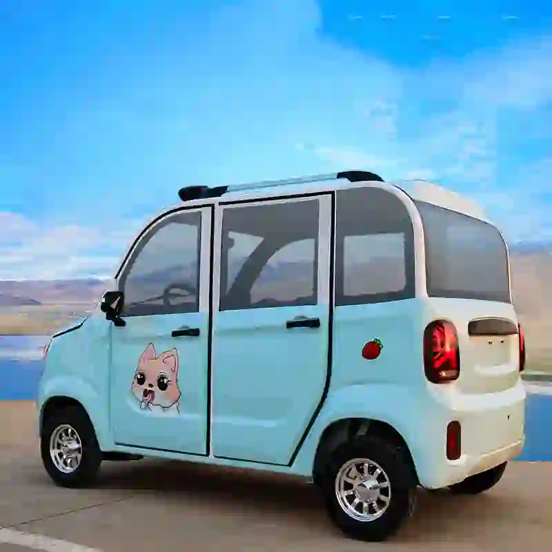 Cute 4-Seater Electric Car Mini  Closed Cabin Electric Vehicle