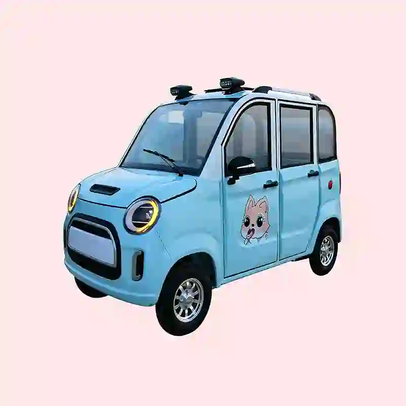 Cute 4-Seater Electric Car Mini  Closed Cabin Electric Vehicle