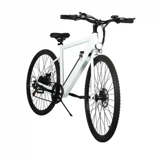 White Electric Bicycle  26 Inch  with Removable Battery