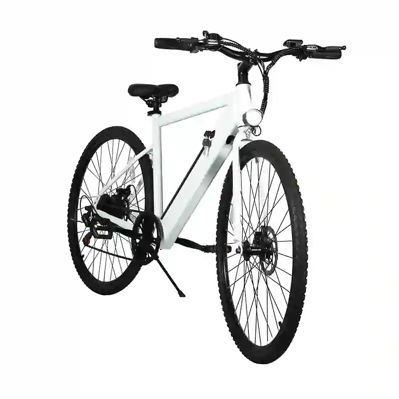 White Electric Bicycle  26 Inch  with Removable Battery