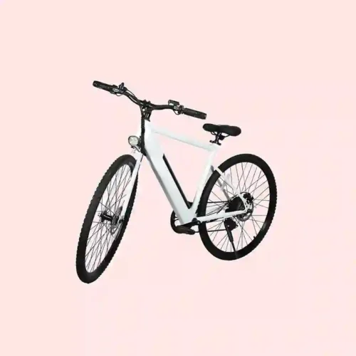 White Electric Bicycle  26 Inch  with Removable Battery