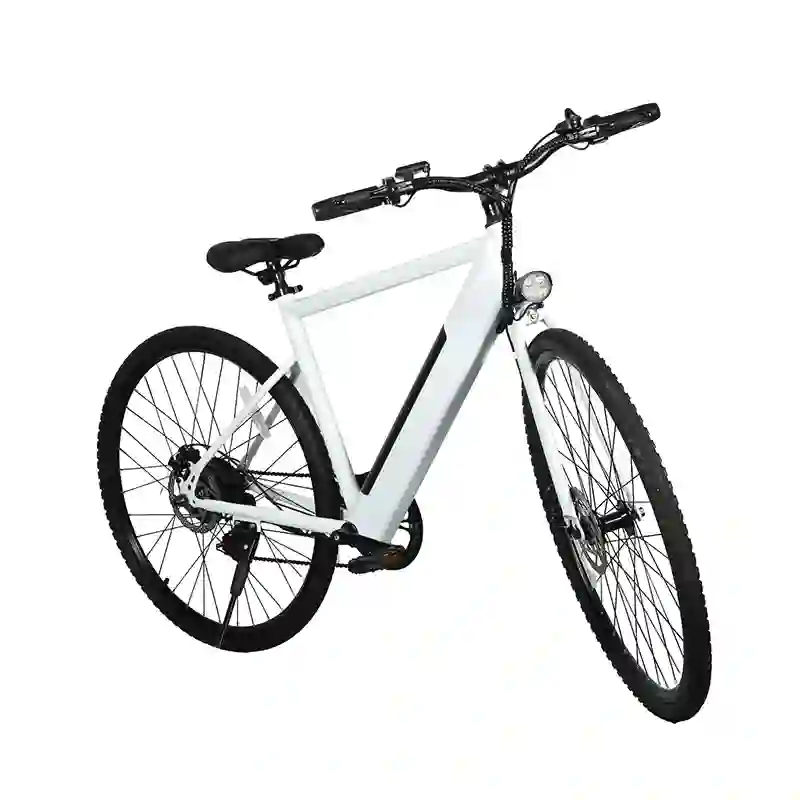 White Electric Bicycle  26 Inch  with Removable Battery