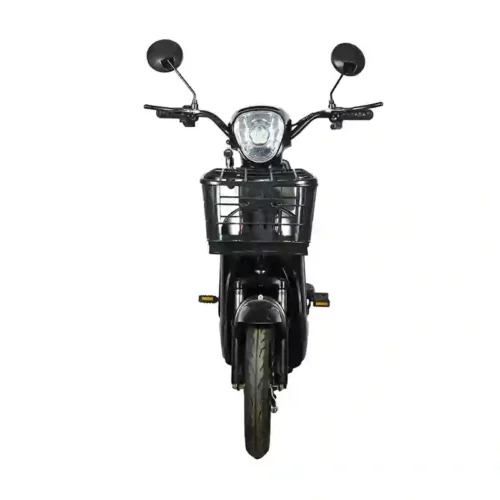 black electric bicycle (2) Black Electric Bicycle 2-Seater City Commuter E-Bike