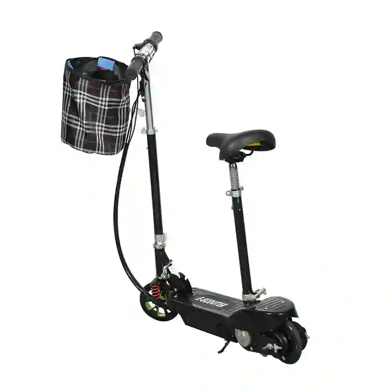 Mini Electric Scooter  Foldable E-Scooter with Basket