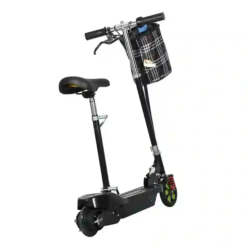 Mini Electric Scooter  Foldable E-Scooter with Basket