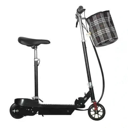 Mini Electric Scooter  Foldable E-Scooter with Basket
