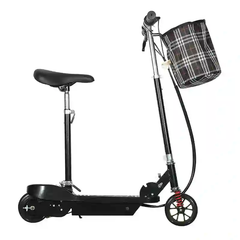 Mini Electric Scooter  Foldable E-Scooter with Basket