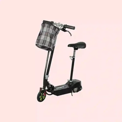 Mini Electric Scooter  Foldable E-Scooter with Basket