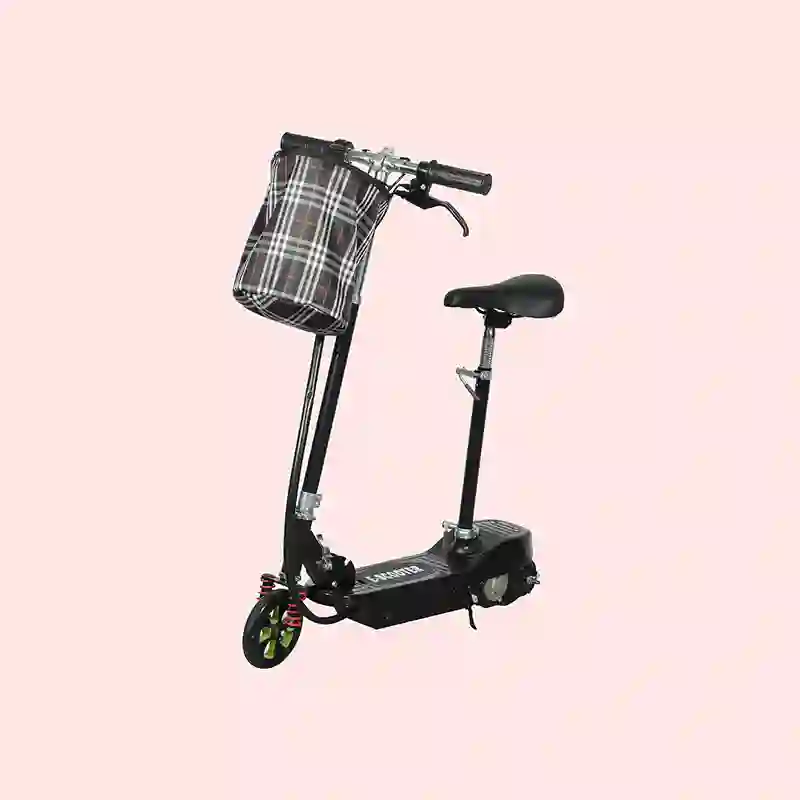 Mini Electric Scooter  Foldable E-Scooter with Basket