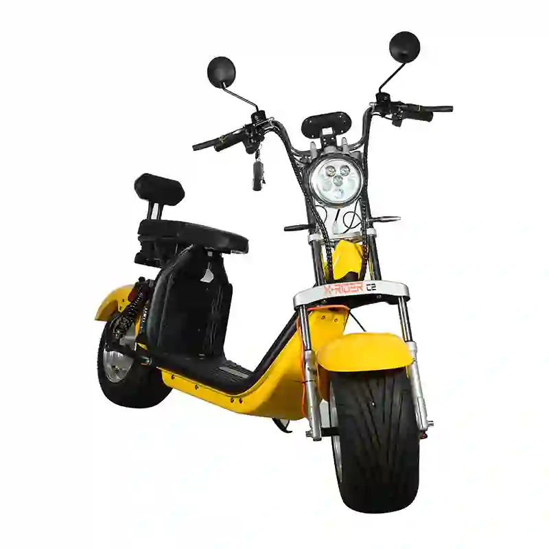 Yellow Electric Scooter  City Coco Style Fat Tire