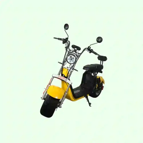 Yellow Electric Scooter  City Coco Style Fat Tire