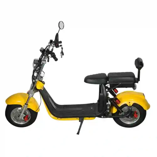 Yellow Electric Scooter  City Coco Style Fat Tire