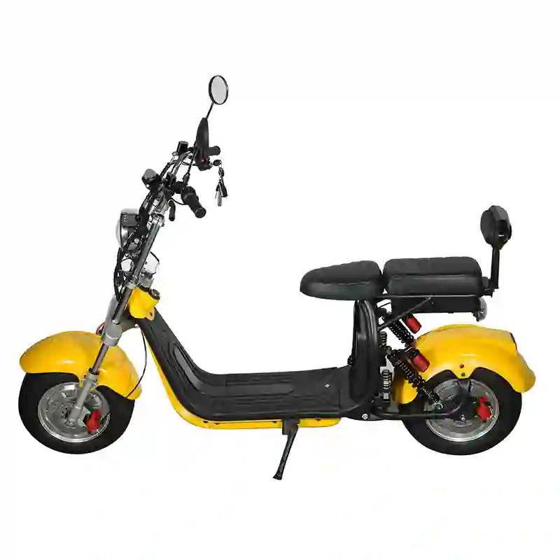 Yellow Electric Scooter  City Coco Style Fat Tire