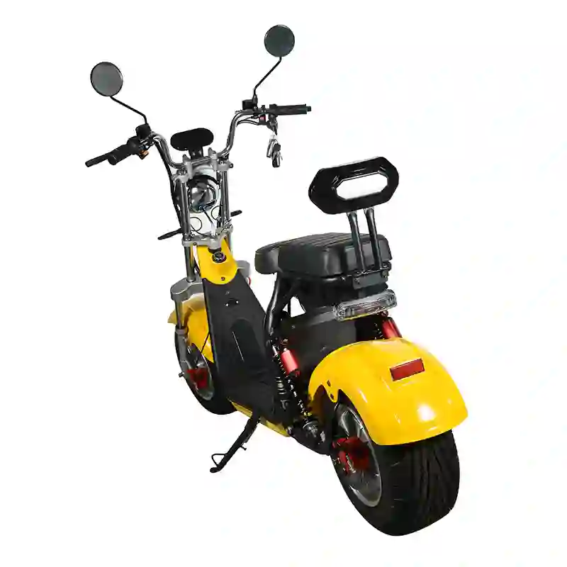 Yellow Electric Scooter  City Coco Style Fat Tire